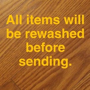 All items sent freshly cleaned